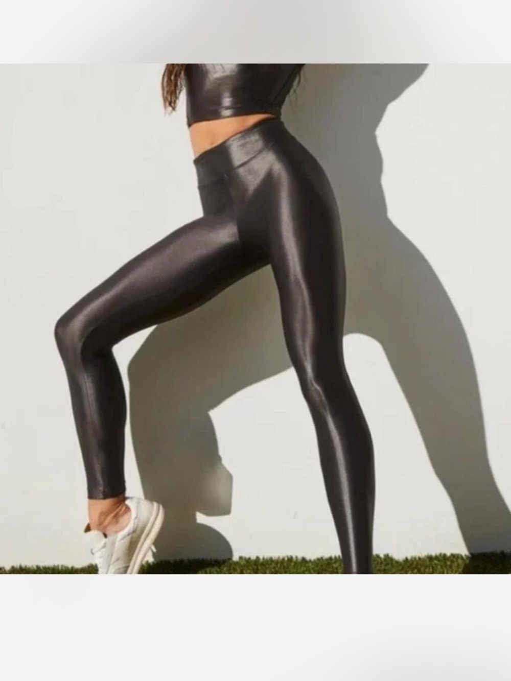 Koral Glossy Black High-Rise Leggings